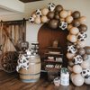Western Balloon Arch Kit,Nude Brown Apricot Tan Farm Balloons with Cow Print Ballonn for Kids Boy Western Party Decorations Cowboy Baby Shower Farm Birthday Graduation Party Supplies