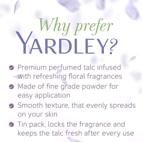 Yardley London English Lavender Perfumed Deodorizing Talc Talcum Powder 100gm, 3.5 Ounce