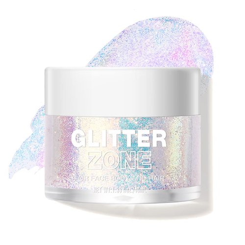LANGMANNI Holographic Body Glitter Gel for Body, Face, Hair and Lip.Color Changing Glitter Gel Under Light. Vegan & Cruelty Free-1.35 oz (2# Sparkling Pink)