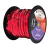 Mandala Craft 6mm Flat Sequin Strip Red Sequins on a Roll - Red Sequin Trim by The Yard - 100 Yds String Metallic Sequin Strand for Crafts Sequin Fringe Sewing