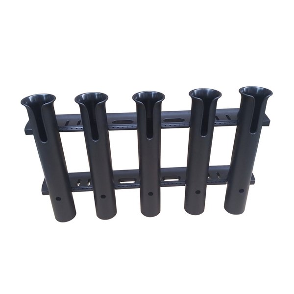 Brocraft Tackle Rack Fishing Rod Holder Rod White (5-Rod Poly Black Rod Rack)