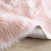 Super Area Rugs Ultra Soft & Fluffy Faux Sheepskin Rug, Light Pink 2 x 3 Feet Carpet for Bedroom Living Room