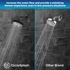 CIRCLESPLASH Shower Head - High Pressure Rain - Premium Modern - Tool-less 1 min Installation - Removable Restrictor - Universal Replacement Matte Black Finish Rainfall Showerhead 6 inch