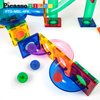 PicassoTiles 4pc Marbles for Magnetic Block Tiles Marble Run Race Track Magnet Building Tile Blocks Racetrack Maze Construction Toys Creative Toy Girls Boys 3 and Up Early Education STEM Learning Kit