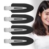 4 Pcs No Crease Hair Clips,Makeup Hair Clips,No Bend Hair Clips for Women Girls,Duck Billed Thin Thick Hair Clips,Hairstyle Clips for Daily Dress Up,Party,Cosplay(black)