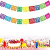 Mexican Felt Banner Picado Banner-Mexican Party Fiesta Felt Banners,Dia De Los Muertos Decorations Party Supplies (flower 1)