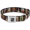Dog Collar Seatbelt Buckle Saint Blocks 18 to 32 Inches 1.5 Inch Wide