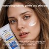 Almoes Moisturising Sunscreen, Face Sunscreen Clear Broad-Spectrum SPF 50,Facial Sunscreen with Niacinamide + Centella Asiatica Extract,Hydrate & Antioxidant,Travel Sunscreen,Suitable for all skin