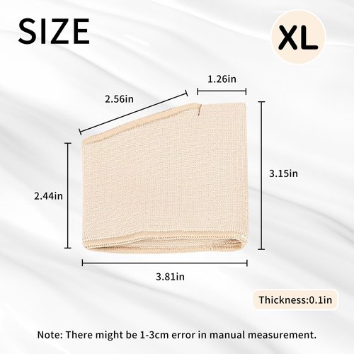 5 Pairs Fabric Metatarsal Pads-Metatarsal Sleeve with Gel Pads-Ball of Foot Cushions Pads Pain Relief Forefoot Pads Foot Health Care (XL-3 Pair Black and 2 Pair Beige)