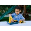 CAT Construction Toys, Dig N' Build Dirt Playset with 12 OZ of Compound - Includes 2 Little Machine Vehicles, Crane, and Storage Container.