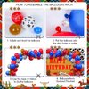 54Pcs Western Cowboy Birthday Party Decorations, Cowboy Happy Birthday Banner Backdrop Wild Western Cowboy Theme Balloons Arch Bandana Balloons Cowboy Birthday Party Supplies for Boys Girls Men Women