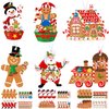 Civaner 24 Sets Christmas Craft Kit for Kids Gingerbread Ornaments Christmas Tree Decorations DIY Gingerbread House Crafts Kit Xmas Gift for Kids Classroom Activities Holiday Party Supplies