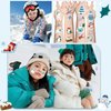 Totelux 100Pcs Winter Temporary Tattoos for Kids Christmas Fake Tattoos Cute Snowflakes Snowman Penguin Tattoo Stickers for Adult Face Body Arm Decoration Christmas Holiday Party Supplies Blue