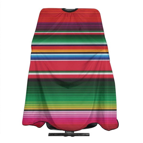 Barber Cape Colorful Mexican Stripes Salon Haircut Apron,Premium Professional Hair Cutting Cape,Stylist Salon Supplies,Durable Hairdressing Cape for Men Women