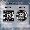 13th Birthday Party Supplies Black Themed 13th Disposable Tableware Decorations Plates Napkins Set for Kids Boys Teenager Favors