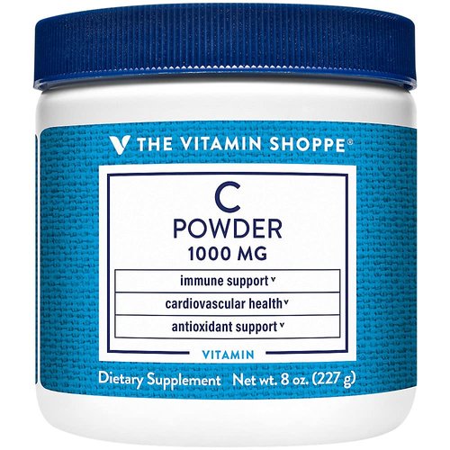 The Vitamin Shoppe Vitamin C Powder 1,000MG, Antioxidant That Supports Immune and Cardiovascular ...