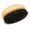 Man & Mane Premium Handmade Oxhorn & Beechwood Military Style Medium Stiff Natural Boar Bristle Men’s Hair Brush for Facial Hair & Beard Care