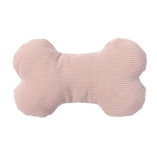 Fuzzyard Life Corduroy and Cotton Plush Bone Dog Toy for All Breed Sizes (Small, Soft Blush)
