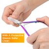 12Pack Cuticle Trimmer, Cuticle Nipper With Cuticle Pusher Cuticle Nipper Cuticle Remover Cutter Stainless Steel Nail Cuticle Trimmer Manicure Pedicure Tools For Finger, Toenails-Gold, Rainbow, Sliver