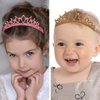 CURASA Elastic Headbands for Girls Glitter Tiara Headband for Baby Girls Head Bands Rhinestone Birthday Head Band for Girls Toddler Princess Crown Headband Kids Hairband Children Hair Accessories