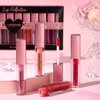 Dulele 12Pcs Watery Liquid Lipstick Set, Moisturizing & Highly Pigmented Colored Lip Gloss, Longwear Not Fade Rose Lip Tint Stain with Gift Box