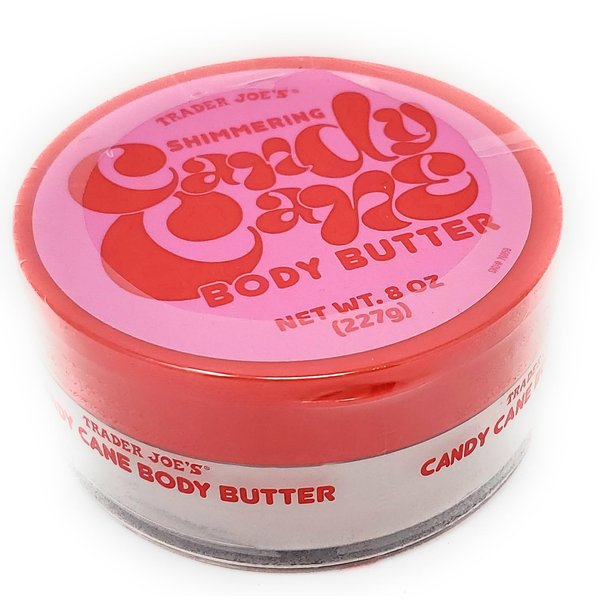 Trader Joes Limited Edition Shimmering Candy Cane Body Butter 8oz/227g (Pack of 1)
