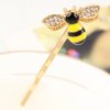 yueton Pack of 4 Women Honeybee Metal Hairpin Bee Crystal Hair Side Clip Barrette Bobby Pin Hairpin Hair Accessories