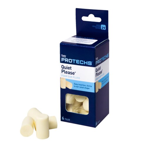 Flents Foam Ear Plugs for Sleeping, Snoring, Loud Noise, Traveling, Concerts, Construction, & Studying, Multi-Colored, 6 Pair, Pack of 3