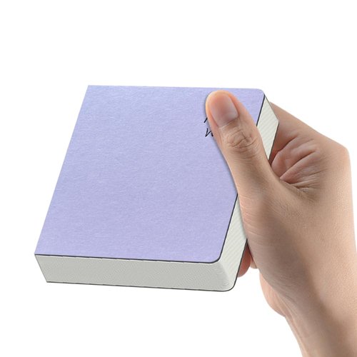 Square 3.9X3.9" 300gsm Portable Watercolor Paper Pad Journal 60pgs (30 Sheets Front Back 2 Textures) Travel Size for Calligrapher Watercolor Sketch Book Water Color Paper Notebook Light Purple