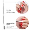 Cuticle Trimmer with Cuticle Pusher and Cutter-YINYIN Cuticle Remover Nippers Professional Stainless Steel Cutter Clippers,Pedicure Manicure Tools for Fingernails Toenails(Silver)