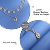 LittleB Boho Layered Shell Pendant Necklace Gold Sequins Necklaces Chain Jewelry for Women and Girls