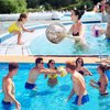 TURNMEON 5 Pack Sequins Beach Ball Jumbo Pool Toys Balls 16 Inch 24 Inch Giant Confetti Glitters Inflatable Clear Beach Ball Swimming Pool Water Beach Toys Outdoor Summer Party Favors for Kids Adults