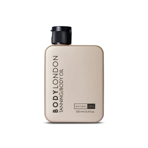 BODY LONDON SPF 6 Tanning Body Oil – 100ml – Lightweight Hydrating Oil with UVA/UVB Protection – Nourishing Formula for a Natural Tan