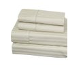 Royal Hotel Bedding King Ivory Cotton-Blend Wrinkle-Free Pillowcases 650-Thread-Count Stripe 2 Pillow Cases