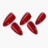 Red Press on Nails， Handmade Series Medium Almond nails Glitter False Nail Shape Galaxy False Nail Set Stick Gel Nail Kit Reusable Full Set of 24pcs (Dazzling Glitter Red)