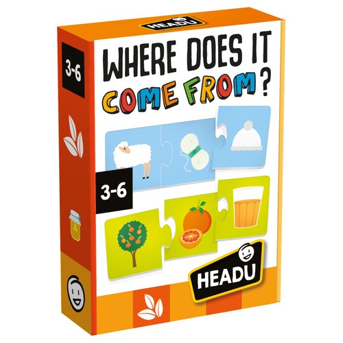 Headu Where Does It Come from, Educational Toys for Boys and Girls Ages 3-6 Years Old, Preschool Learning Toys, Teacher Homeschool Supplies, Birthday