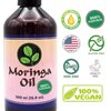 Moringa Oil 16.9 oz – Natural Face, Hair & Body Oil, 100% Pure, Cold-Pressed & Unrefined Moringa Seed Oil, Gluten-Free, Non-GMO, Vegan (500 ml)