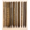 Solid Wood Barrette Stick, Lathe-turned Hardwood, Dark Brown Stain Finish, for Hair Barrettes