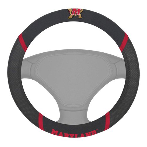 FANMATS 14909 Maryland Terrapins Embroidered Steering Wheel Cover 15" x 15"