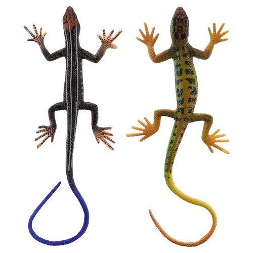 NUOBESTY Realistic Fake Lizards Artificial Model Reptile Lizard Plastic Lizards Action Figures Trick Playthings, 2Pcs