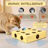 ZALBYUY Cat Puzzle Toy, Interactive Cat Toys for Indoor Cats, Automatic Cat Toy Feather Rotation in 14 Holes Maze, Cat Feather Toy with Intelligent Sensing, New Upgrade Whack A Mole Kitten Game