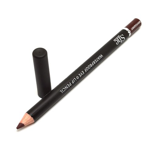 She Makeup Pick 1 Color Water Proof Eye & Lip Liner Pencil Eyeliner Lipliner 0.04 oz / 1.2g + Zipper Bag (WP19 : MAHOGANY)