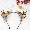 Christmas Headbands Xmas Deer Leopard Cat Hair Hoop Cute Reindeer Antlers Headband Flower Mulberry Elk Headpiece Deer Horn Ears Headdress Decoration Holiday Costume Headwear Christmas Hair Accessory