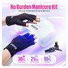 MEFA UV Nail Lamp with UV Gloves, 72W UV Light for Gel Nails with 21pcs Lamp Beads, 3 Times UV Dryer for Gel Nail Polish Fast Curing, Professional UPF99+ UV Gloves for Gel Manicures for Women Salon