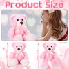 Aoriher 6 Pieces Bear Bulk Stuffed Animal Baby Shower Bear Plush Toys Soft Cute Bear Graduation Gifts Sleeping and Playing Decorations(Pink)