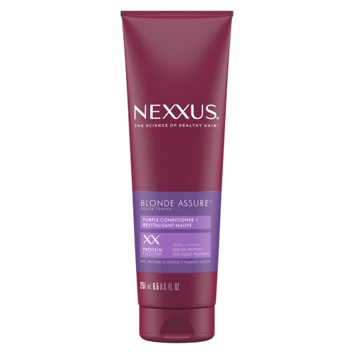 Nexxus Hair Color Blonde Assure Purple Conditioner, Keratin Conditioner, For Blonde and Bleached Hair, Color Conditioner 8.5 oz