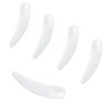 Jilukibo White Mini Curved Cosmetic Spatula Scoop, Plastic Reusable Makeup Face Mask Spoon for Cream Mixing and Sampling (100 Pack)