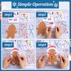 24 Sets Christmas Craft Kits Winter Crafts DIY Christmas Ornaments Decorations Art Sets Foam Santa Reindeer Snowman Christmas Stickers Holiday Season Classroom Activities Party Favors