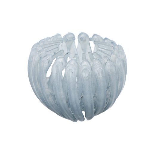 Betued Bird Nest Hair Clip, Plastic Resin Hairpin, Expandable Ponytail Holder, Fashionable Nest Shape in Jelly Ash for Women Girls