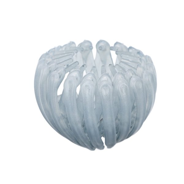 Betued Bird Nest Hair Clip, Plastic Resin Hairpin, Expandable Ponytail Holder, Fashionable Nest Shape in Jelly Ash for Women Girls